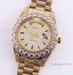 Replica Rolex Oyster Perpetual Day-Date 39 Watch Yellow Gold Diamond Set